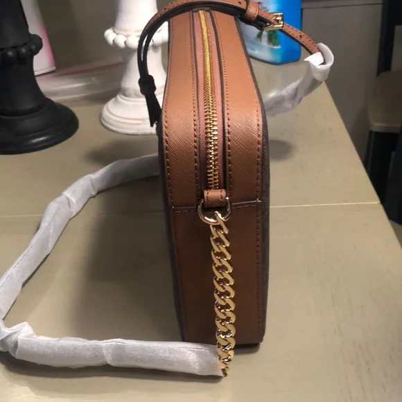 Michael Kors Brown and Tan Crossbody Bag - Picture 8 of 9